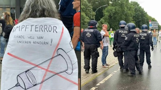 Manifestantes antirrestricciones se enfrentaron con la policía en Berlín
