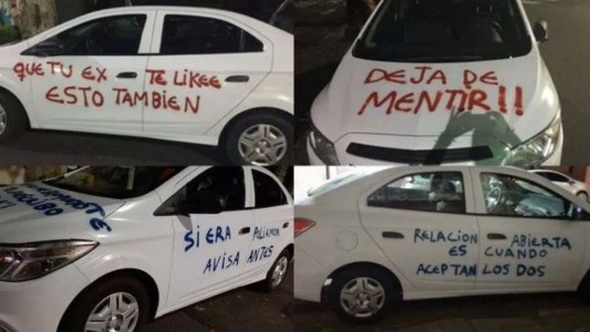 Por infiel, le pintó el auto: "Si era poliamor, avisá antes"