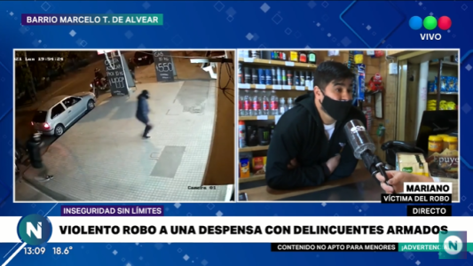 Violento robo en Marcelo T. de Alvear: el testimonio de la victima