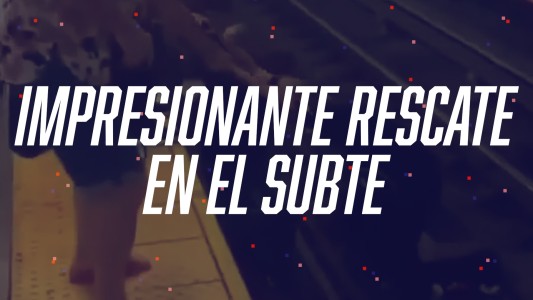Increíble rescate en las vías del subte