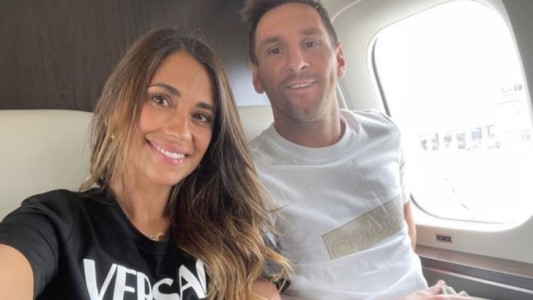 El posteo de Antonela para Messi en el viaje hacia París: "Hacia una nueva aventura juntos los 5"