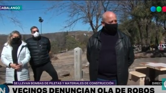 Vecinos de Cabalango denuncian ola de robos