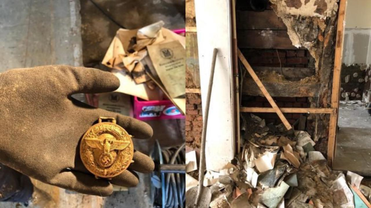 Reparaba la casa de su tía y halló un escondite nazi