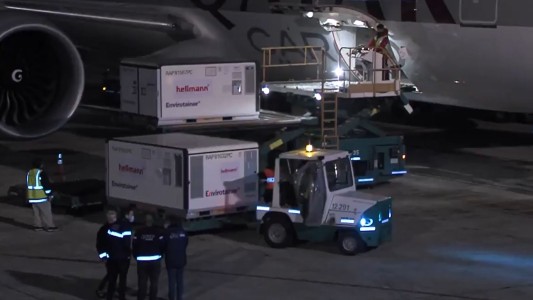Así llegó el cargamento de un millón y medio de Sinopharm a Ezeiza