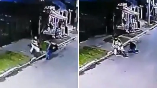 Video: motochorros atropellaron a un hombre para asaltarlo
