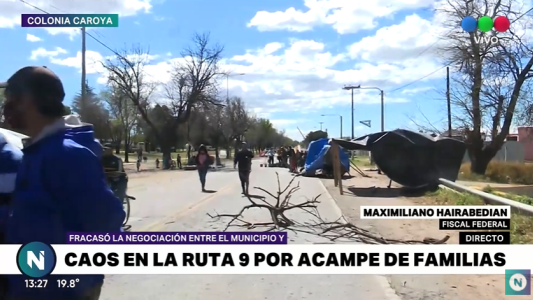 Ordenaron desalojar la ruta 9