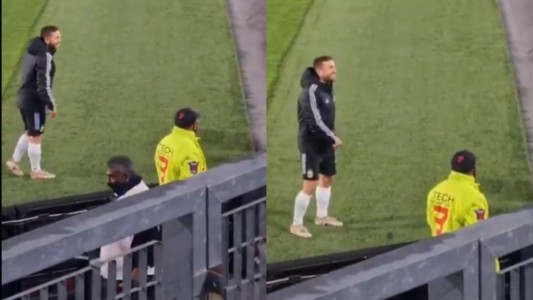 ¡Que baile el papu! El divertido cruce entre el jugador y el público anoche en el Monumental