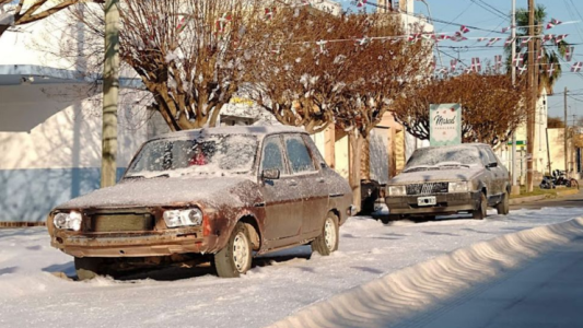 Foto: Morrison amaneció con una nevada en pleno septiembre