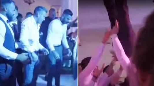 Tiraron al novio al aire en la fiesta de casamiento: le provocaron una lesión en dos vértebras