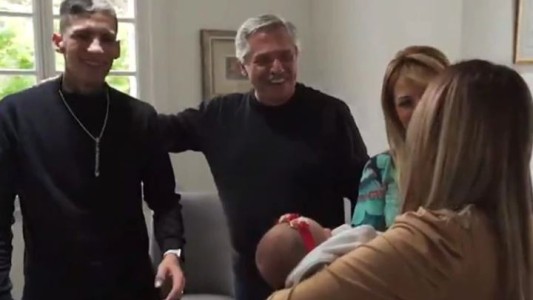 Alberto Fernández se reunió con L-Gante y su hija recién nacida, Jamaica
