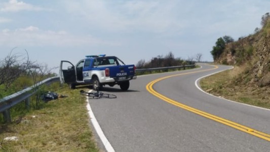 Murió un ciclista en la ruta de Falda del Carmen