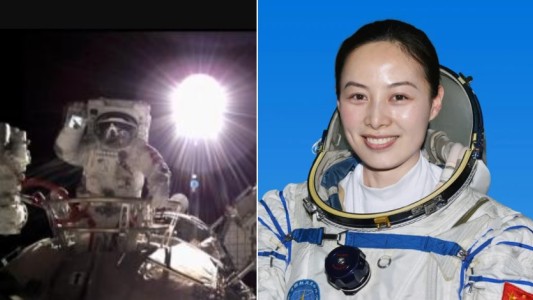 Por primera vez, una mujer china realizó una caminata espacial
