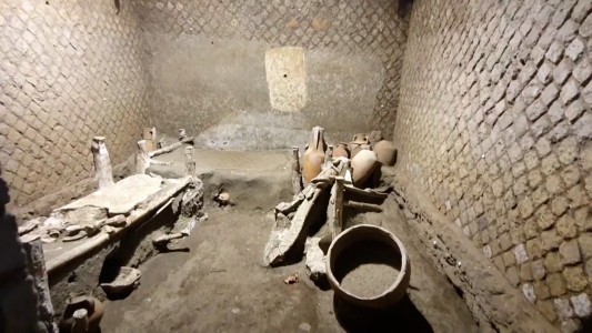 Arqueólogos hallaron una "habitación de esclavos" en Pompeya