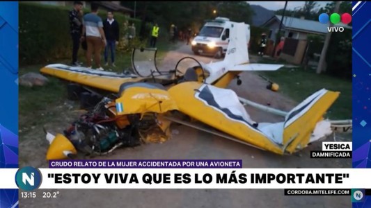 Habló la mujer embestida junto a su hija por una avioneta: "Lo primero que pensé fue que mi hija estaba muerta"