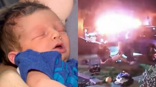 Video: no llegó al hospital y tuvo a su bebé en la puerta de su casa