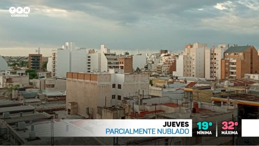 Más de 30 grados para este jueves: así estará el tiempo los próximos tres días en Córdoba