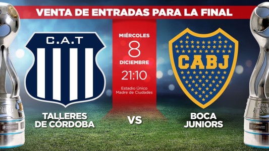 Entradas para Talleres vs Boca: ya están los precios