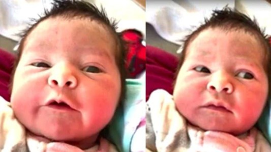 "Hola": grabó la primera palabra de su beba de pocos días de vida