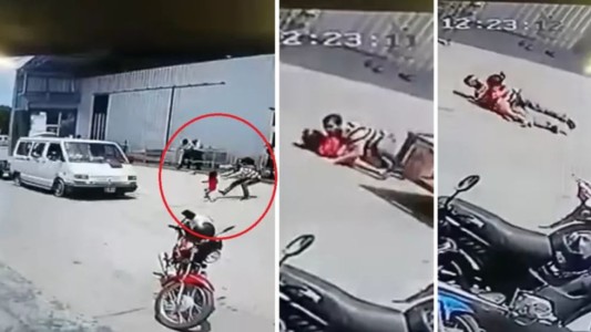 Video: Salvó a una nena que casi es atropellada por una combi