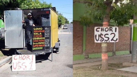 Foto viral: Cansado de subir los precios por la inflación, vende el choripán a 2 dólares