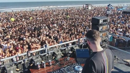 Se celebró un masivo "after beach" en Pinamar