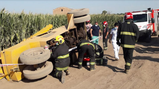 Oncativo: joven obrero murió aplastado por una grúa