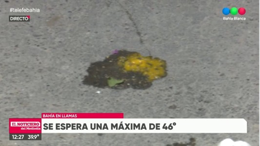 La ola de calor en Bahía Blanca consiguió "cocinar" un huevo sobre el asfalto