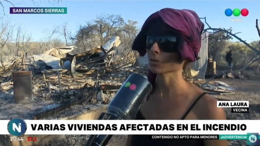 San Marcos Sierras: la recorrida de Telefe Noticias por la zona arrasada  por el fuego
