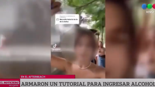 Polémicos tutoriales en Tik Tok: jóvenes muestran cómo ingresar alcohol a la playa