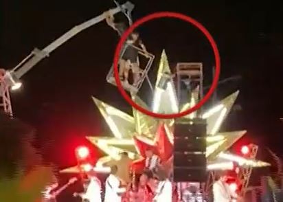 Carnaval de Gualeguaychú: Dos operarios cayeron desde una grúa