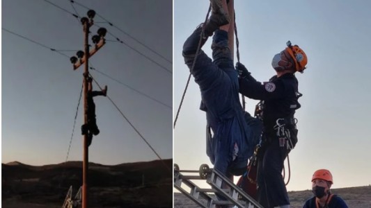 Le amputarán el brazo al hombre que quiso robar cables, sufrió una descarga y quedó colgando durante horas