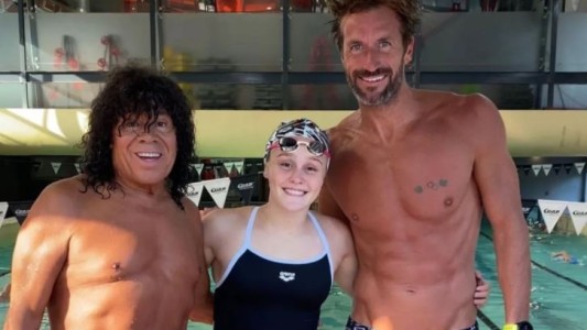 Meolans sorprendió a la nieta de la Mona Jiménez dentro de una pileta