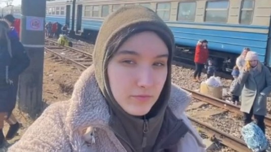 Video; la tiktoker ucraniana que cuenta su odisea para huir de la guerra en menos de un minuto