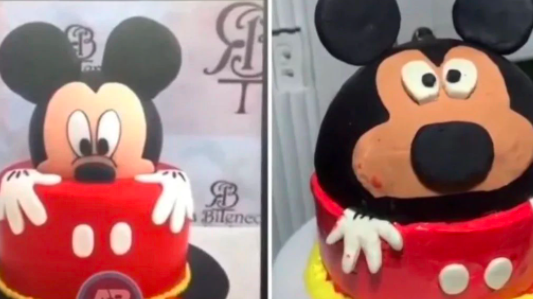 Encargó una torta inspirada en Mickey Mouse, pero el resultado fue inesperado