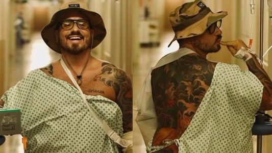 Las fotos de Fede Bal  internado en un hospital de Brasil