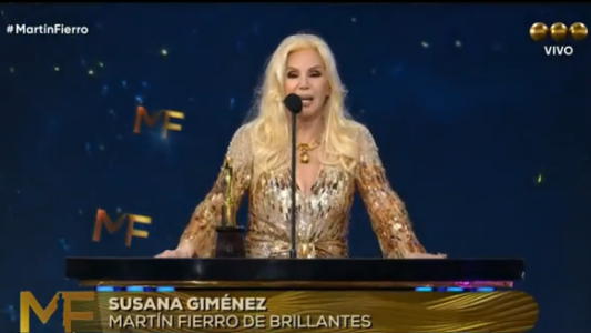Susana Giménez agradeció el Martín Fierro de Brillantes