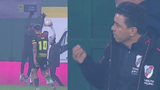 Beccacece impidió que un jugador de River haga un lateral y casi se va a las manos con Gallardo