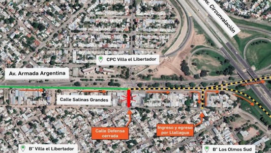 Cambios en el tránsito por la obra del altonivel en Villa El Libertador