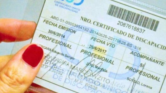 Prorrogan por un año el vencimiento del Certificado Único de Discapacidad