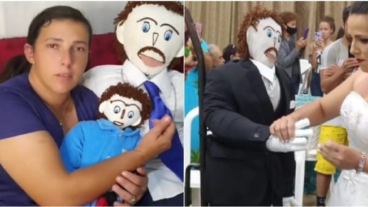 Video: la mujer que se casó y tuvo un hijo con un muñeco de trapo cosido por su mamá