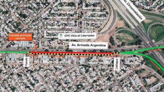 Redireccionamiento de tránsito por obra del altonivel en Villa El Libertador