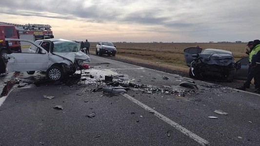 Impactante choque frontal en la Ruta 3: dos muertos
