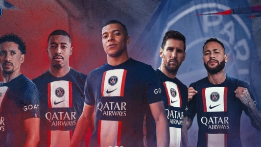PSG presentó su nueva camiseta con Messi, Mbappé y Neymar