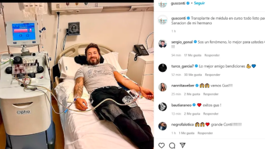 Gustavo Conti le donó médula a su hermano: “Comenzó la batalla de la sanación”