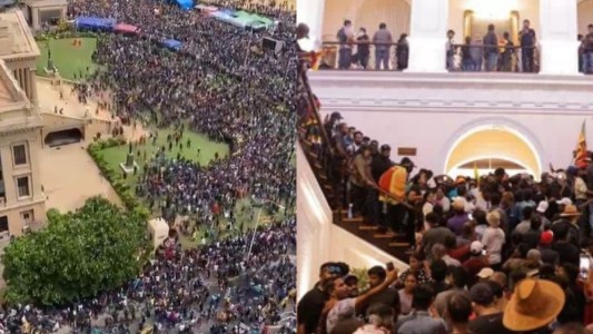 Impactante: una multitud asaltó la residencia del Presidente en Sri Lanka