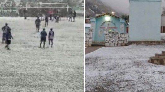 Jujuy: la nieve pintó de blanco las serranías de Caspalá