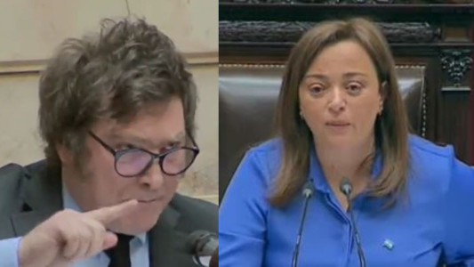 "De nada diputada": el tenso cruce entre Javier Milei y Cecilia Moreau