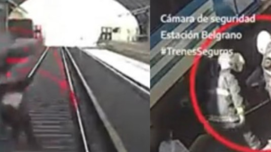 Video: se salvó de milagro de ser atropellado por un tren