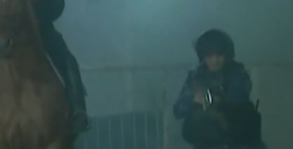 Un camarógrafo fue herido con balas de goma durante los incidentes en el partido