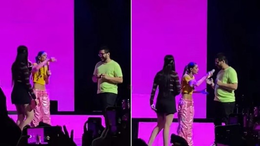 Romántica propuesta en medio de un show de Tini en Brasil